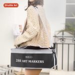 Shuttle Art 280 Colors Dual Tip Alcohol Based Art Markers, 279 Colors Permanent Marker Plus Colorless Blender, Micro-tip Pens, White Highlighter Pens, Marker Bag with Holders for Kids Adult Coloring - Image 6